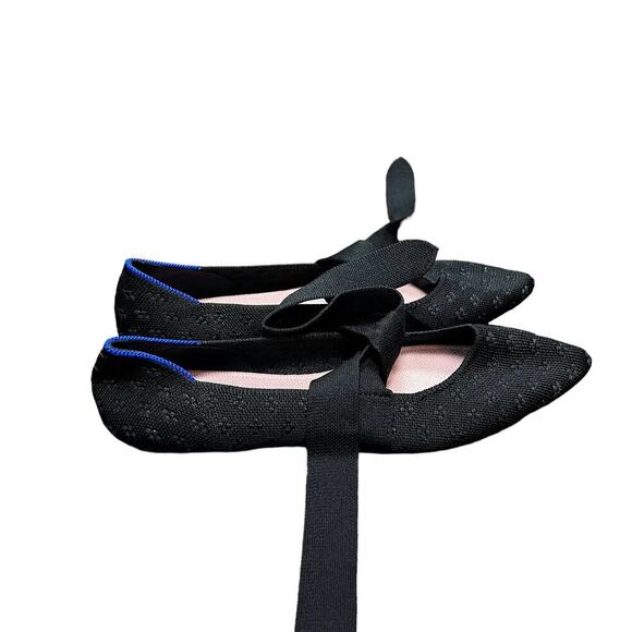 Rothy's Mary Jane Black Shimmer Pointed in Black‎ Size 8 - Picture 2 of 7